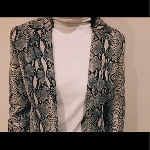 Snake skin leather jacket